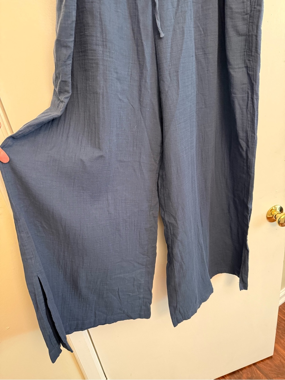 Pact Coastal Double Gauze set French Navy - Henley Tank and Split Hem Pants XXL - Picture 5 of 8